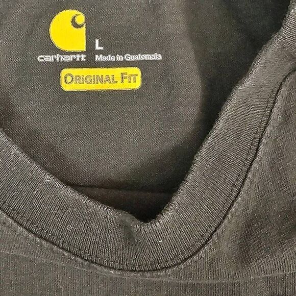 Carhartt Mens Olive Green Short Sleeve Shirt Size Large - Picture 3 of 5